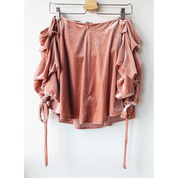 🌟HP🌟  Do+ be off the Shoulder Velvet blouse - Picture 4 of 4